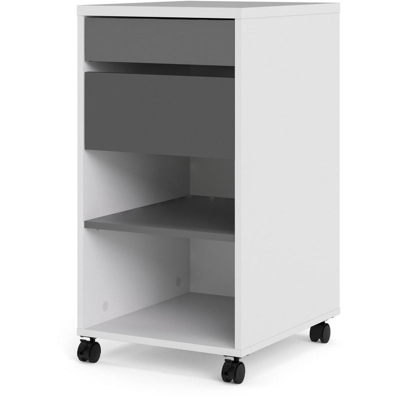 Function Plus White & Grey 2 Drawer + 1 Shelf Mobile Cabinet