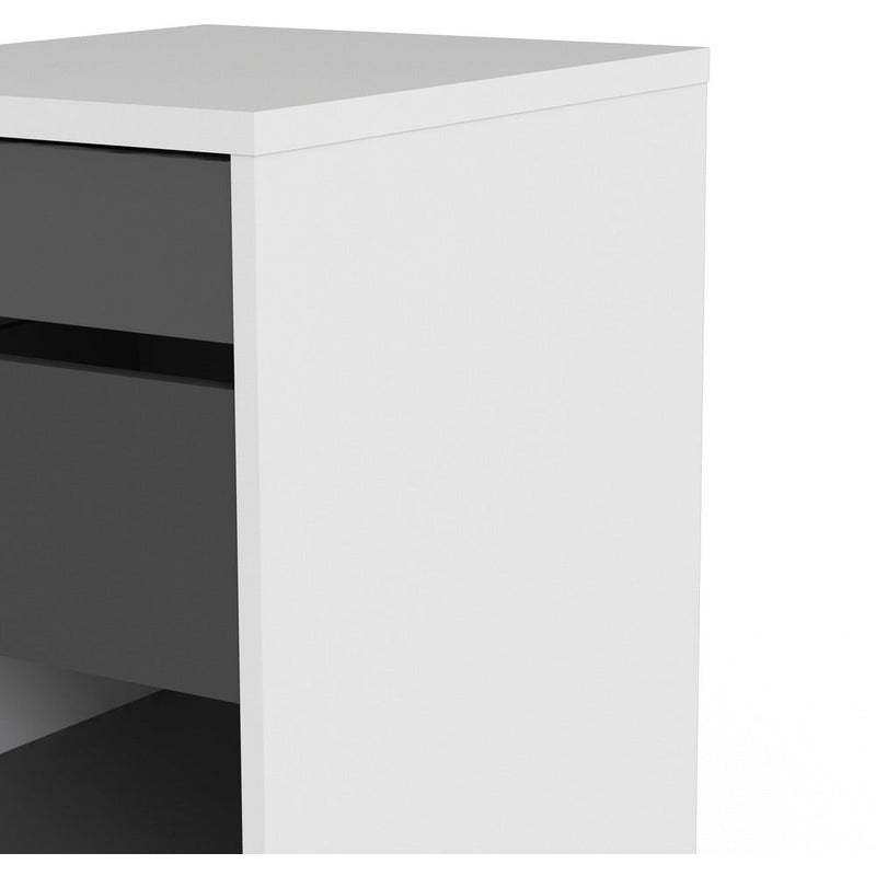 Function Plus White & Grey 2 Drawer + 1 Shelf Mobile Cabinet