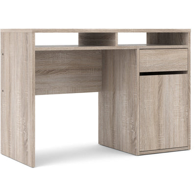 Function Plus Truffle Oak 1 Door 1 Drawer Office Desk