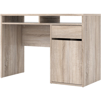 Function Plus Truffle Oak 1 Door 1 Drawer Office Desk