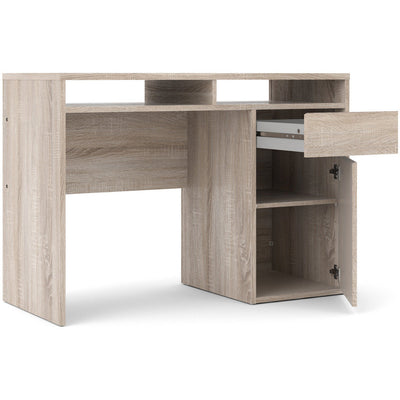 Function Plus Truffle Oak 1 Door 1 Drawer Office Desk