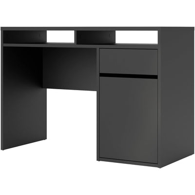 Function Plus Black 1 Door 1 Drawer Office Desk