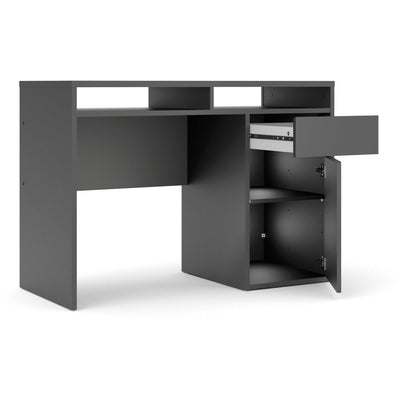 Function Plus Black 1 Door 1 Drawer Office Desk