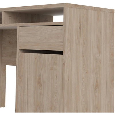 Function Plus Oak 1 Door 1 Drawer Office Desk