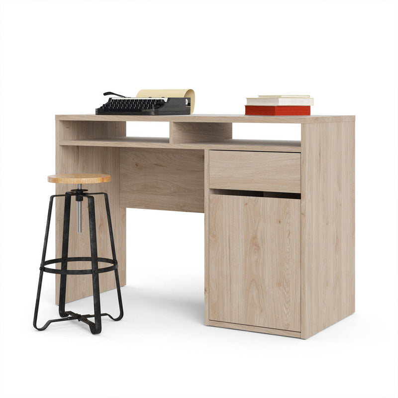 Function Plus Oak 1 Door 1 Drawer Office Desk