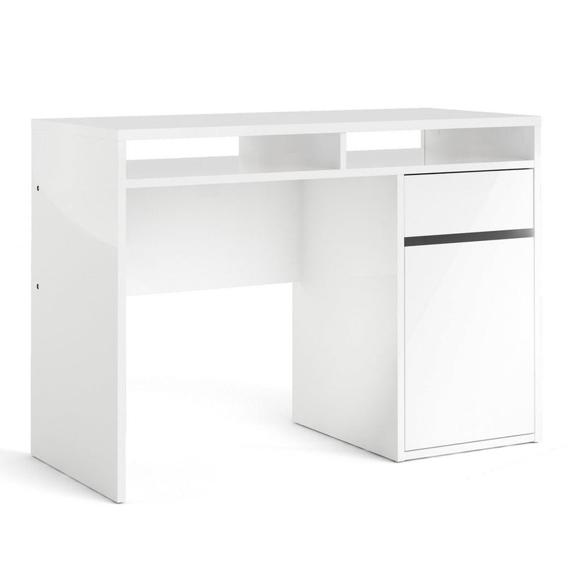 Function Plus White 1 Door 1 Drawer Office Desk