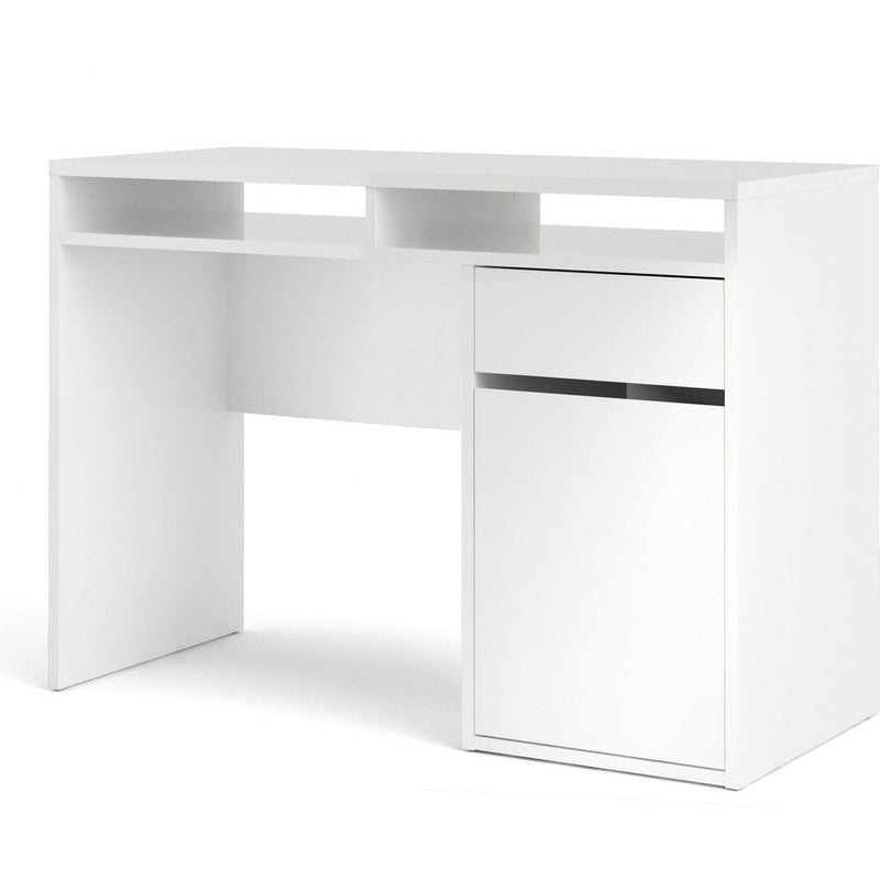 Function Plus White 1 Door 1 Drawer Office Desk