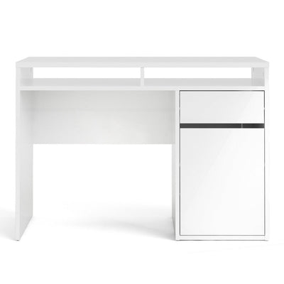 Function Plus White 1 Door 1 Drawer Office Desk