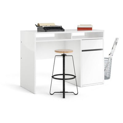 Function Plus White 1 Door 1 Drawer Office Desk