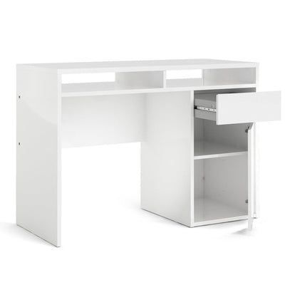 Function Plus White 1 Door 1 Drawer Office Desk