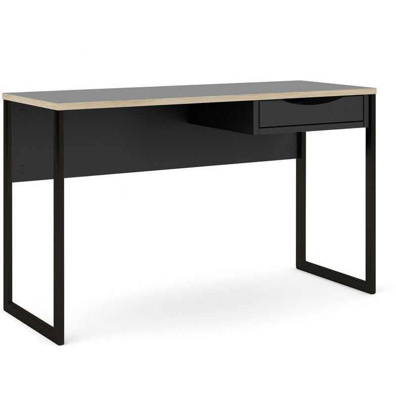 Function Plus Black Wide 1 Drawer Office Desk