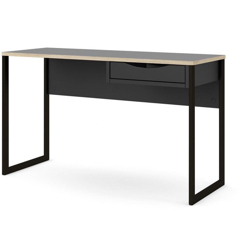 Function Plus Black Wide 1 Drawer Office Desk