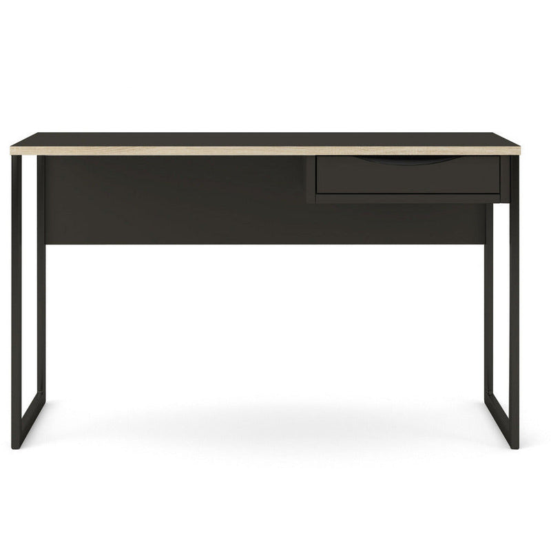 Function Plus Black Wide 1 Drawer Office Desk