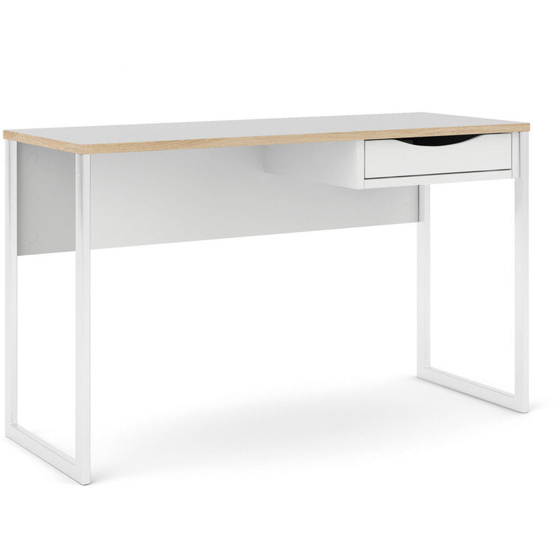 Function Plus White Wide 1 Drawer Office Desk