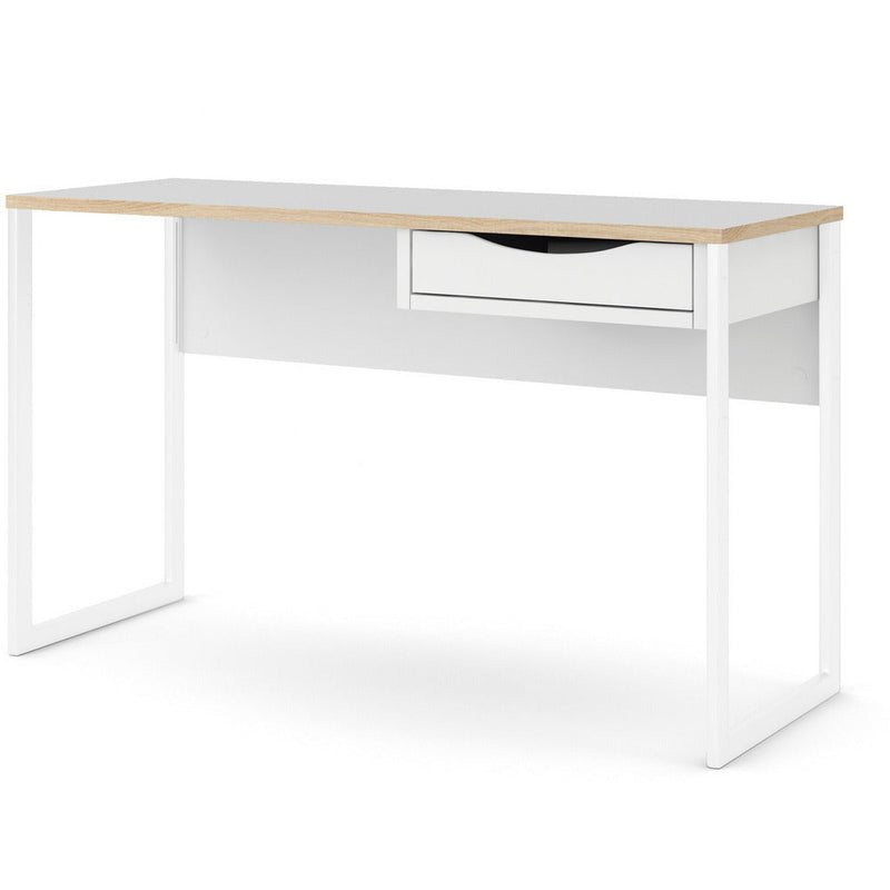 Function Plus White Wide 1 Drawer Office Desk