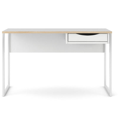 Function Plus White Wide 1 Drawer Office Desk