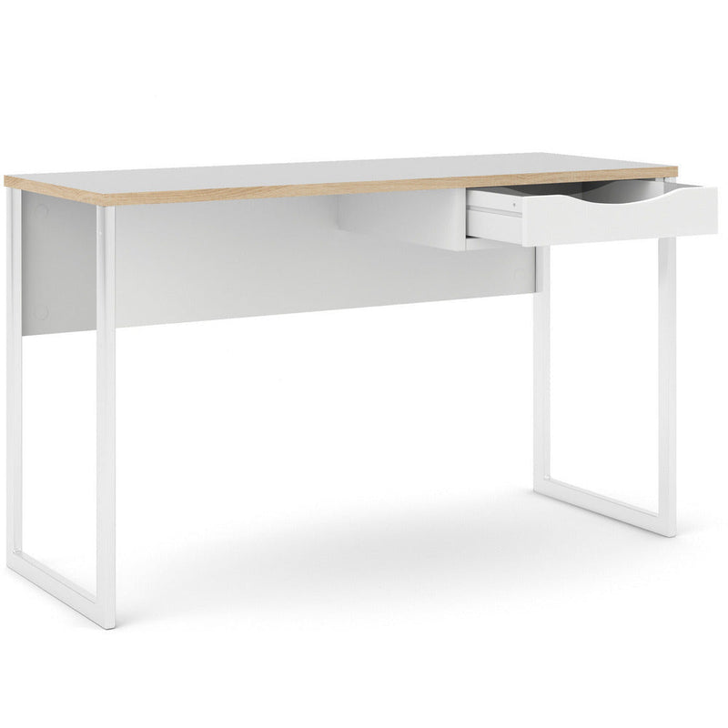 Function Plus White Wide 1 Drawer Office Desk