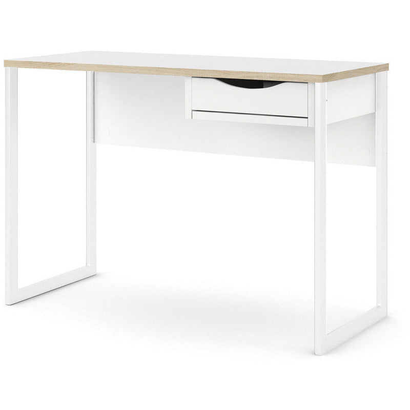 Function Plus White 1 Drawer Office Desk