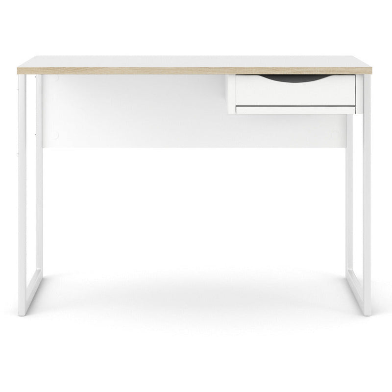 Function Plus White 1 Drawer Office Desk