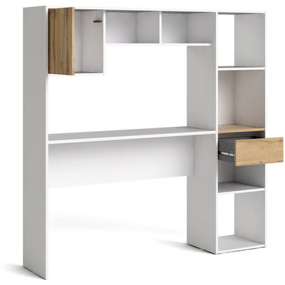 Function Plus White & Wotan Light Oak Multi Desk