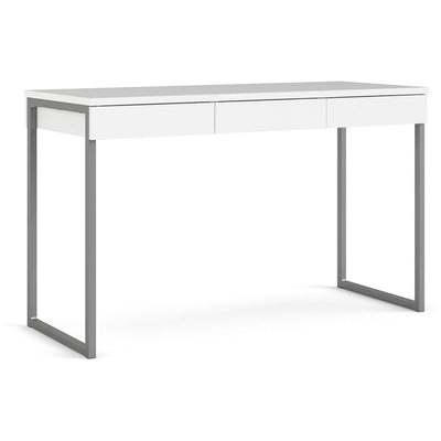 Function Plus White 3 Drawer Office Desk