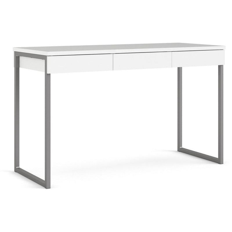 Function Plus White 3 Drawer Office Desk