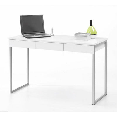 Function Plus White 3 Drawer Office Desk