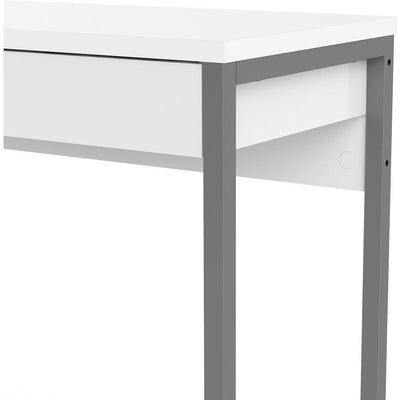 Function Plus White High Gloss 2 Drawer Office Desk