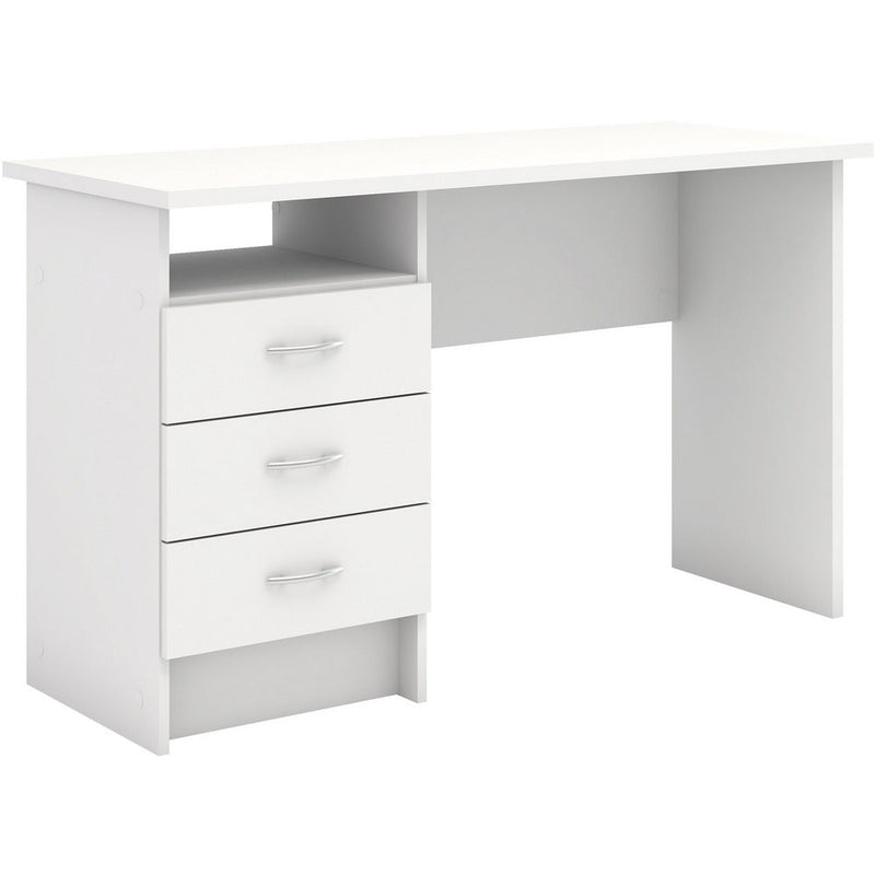 Function Plus White With 3 Drawer Office Desk