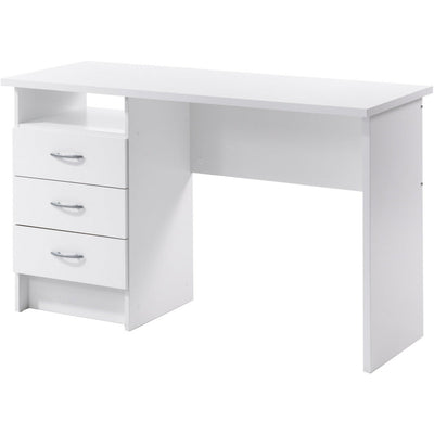 Function Plus White With 3 Drawer Office Desk