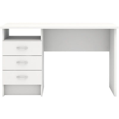 Function Plus White With 3 Drawer Office Desk