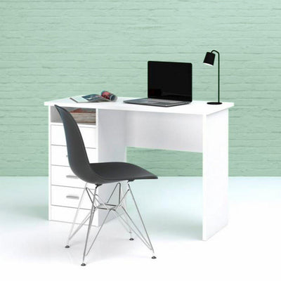 Function Plus White 4 Drawer Office Desk