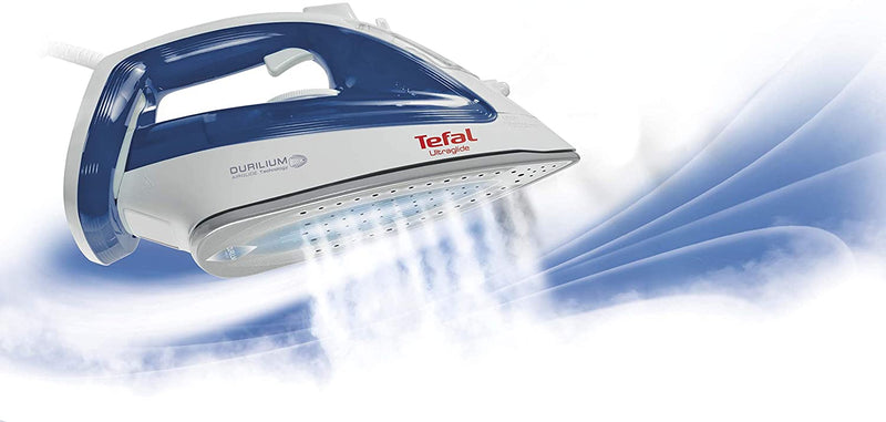 Tefal FV4090 Ultraglide Steam Iron, 2500 W, 270 milliliters, Blue & White