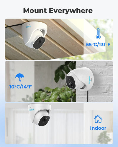 Reolink PoE CCTV Security Camera Outdoor 5MP Home Surveillance IP Camera with IR Night Vision, Waterproof, Audio, Motion Alerts, Remote Access RLC-520