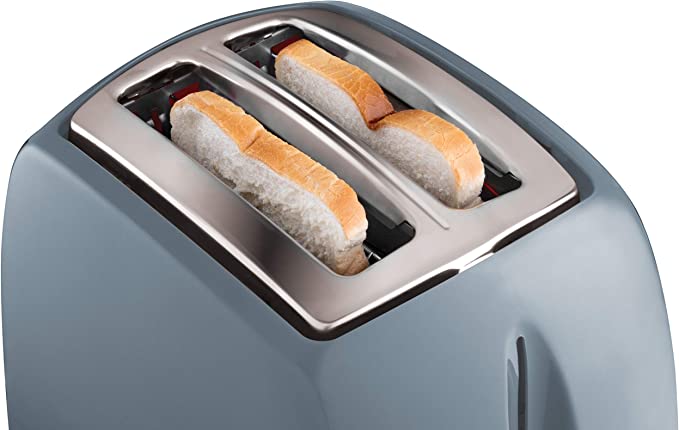 Russell Hobbs 21644 Textures 2 Slice Toaster with Frozen, Cancel and Reheat Settings, Grey