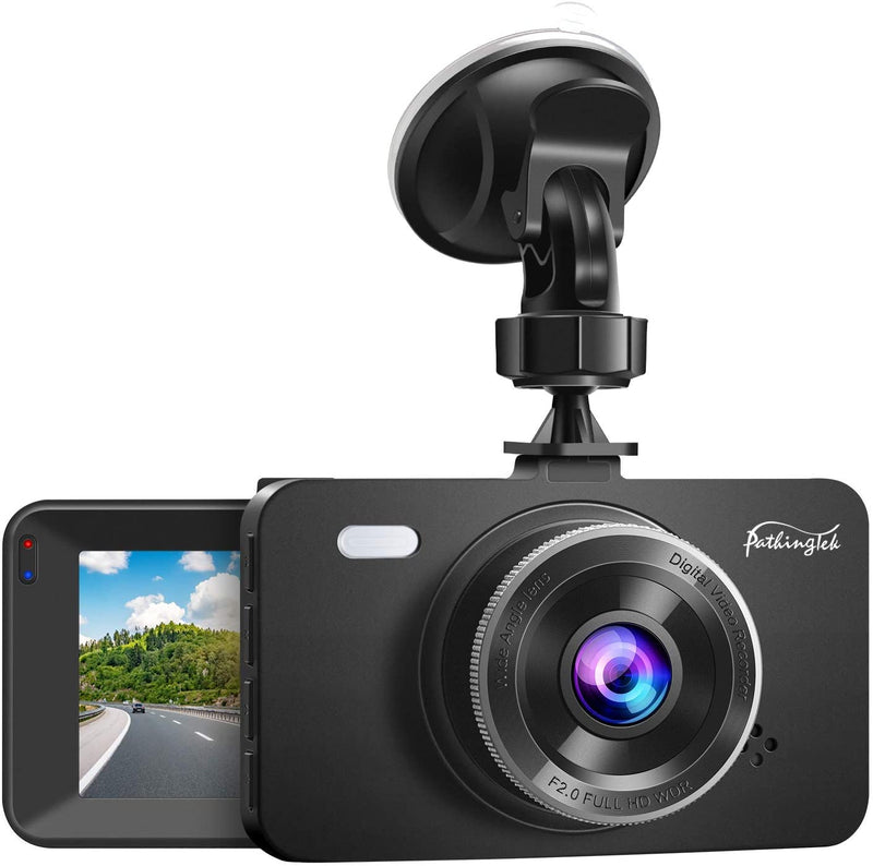 Pathinglek 1080P Full HD Dash Camera, Dash Cam Front 3" LCD Screen 170° Wide Angle, Car Camera Recorder WDR Night Vision, G-Sensor, Loop Recording