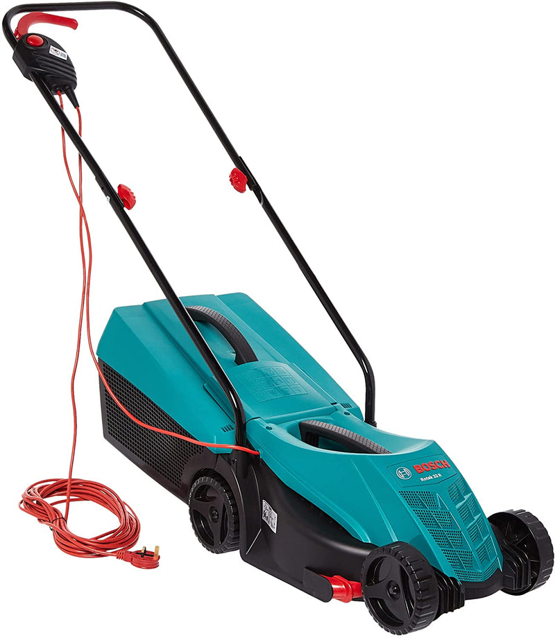 Bosch 0600885B70 Electric Lawnmower Rotak 32R (1200 W, cutting width: 32 cm, in carton packaging), Green