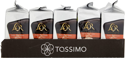 Tassimo L'OR Latte Caramel Macchiato Coffee Pods (Pack of 5, Total 80 Coffee Capsules)