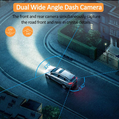 ORSKEY Dash Cam for Cars Front and Rear 1080P Full HD In Car Camera Dual Lens Dashcam 170 Wide Angle Sony Sensor, Loop Recording with SD Card