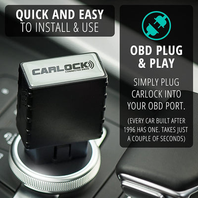 CARLOCK - Advanced Real Time Car Tracker & Car Alarm. Comes with Device & Phone App, OBD Plug&Play