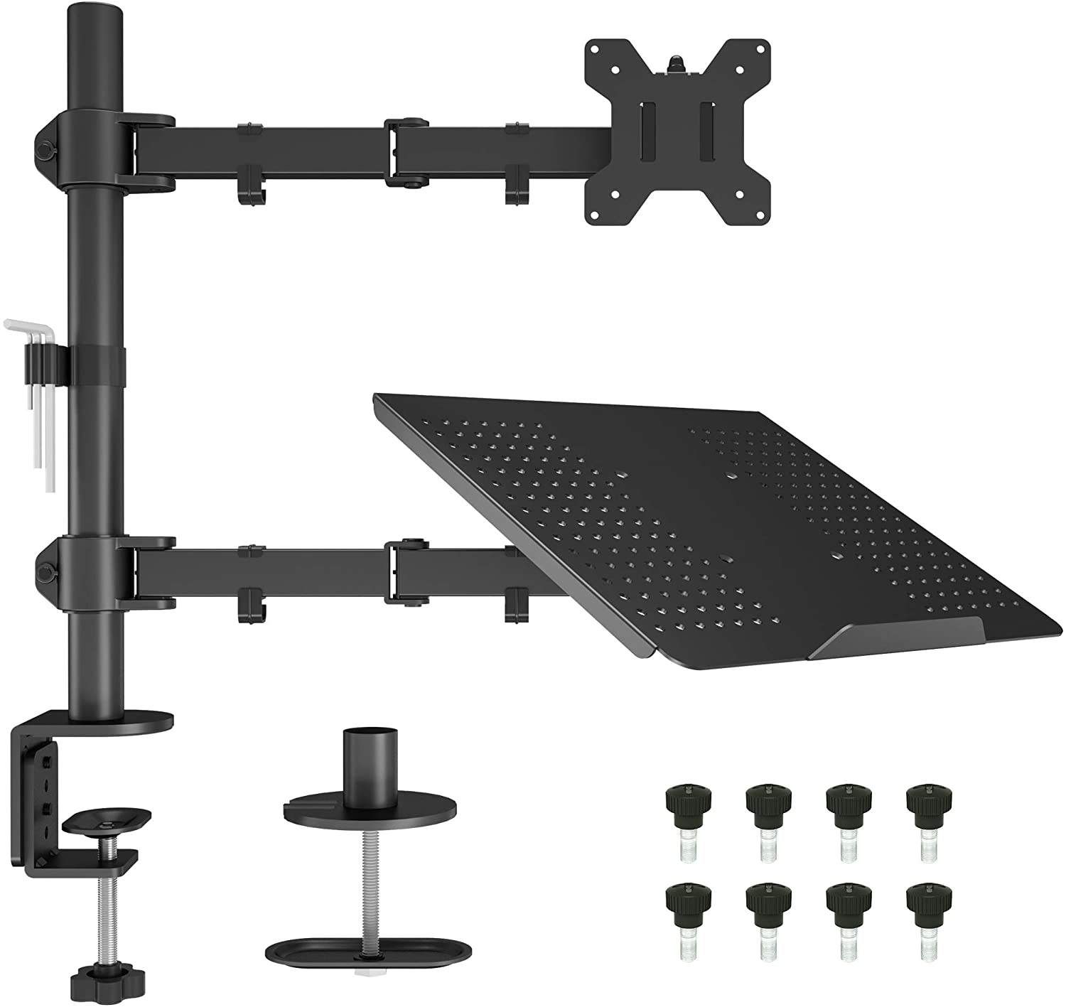 BONTEC Monitor Arm Mount with Laptop Tray for 13 to 27 inch LCD LED Sc –  Infyniti Home