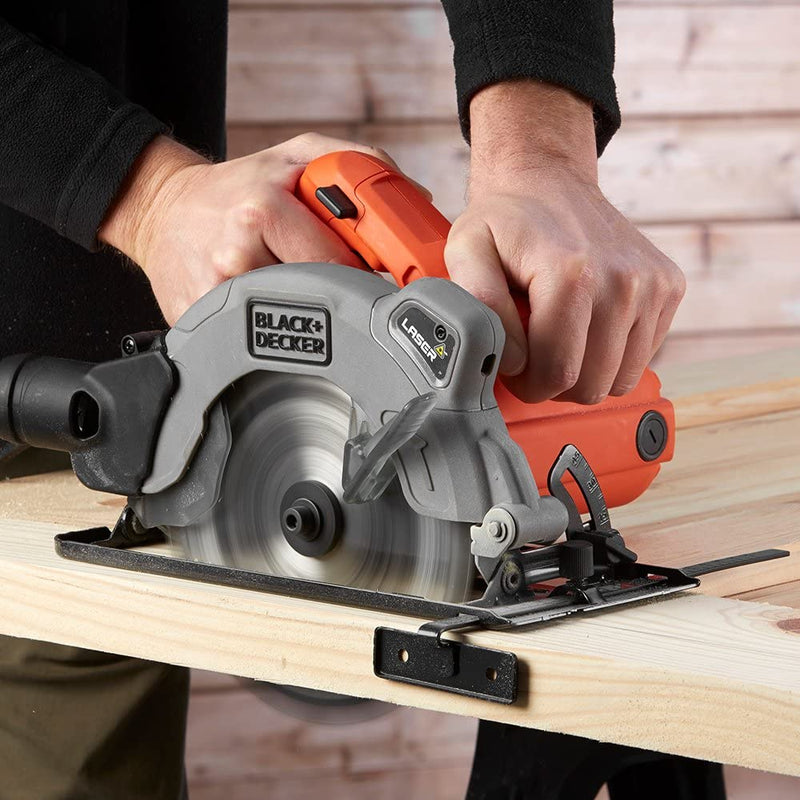 BLACK+DECKER 1250 W 66 mm Cutting Depth Blade Circular Saw Power Tool, CS1250L-GB