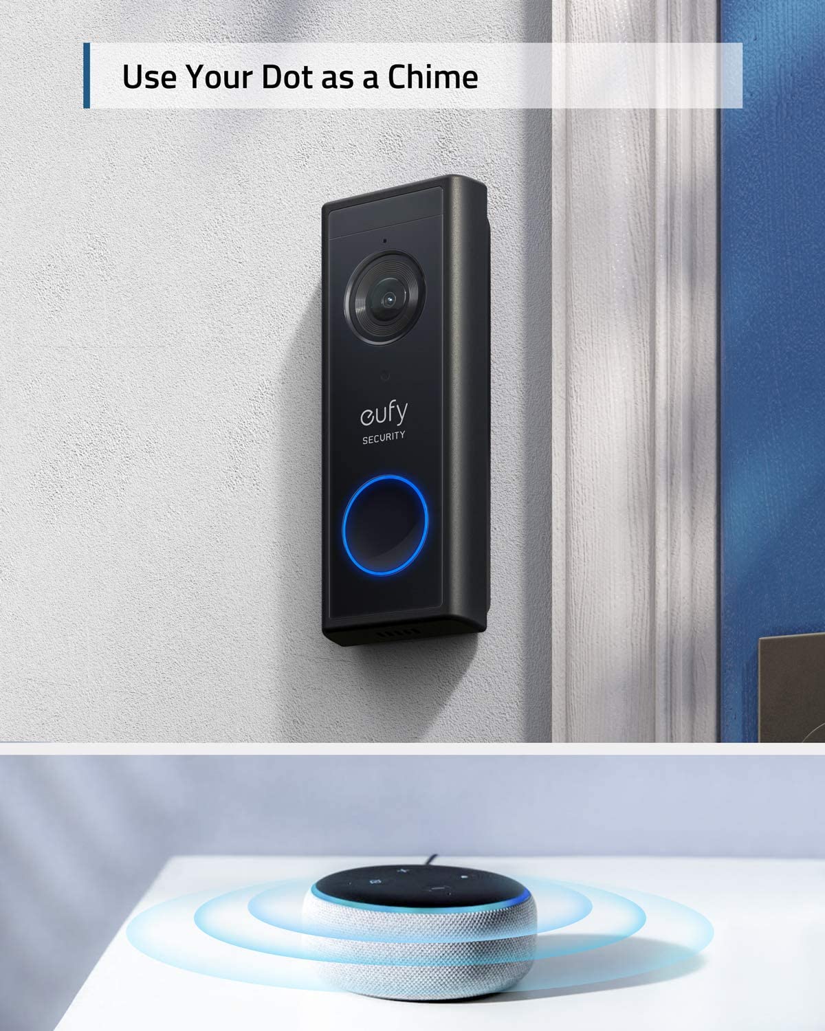 Wireless battery store video doorbell installation