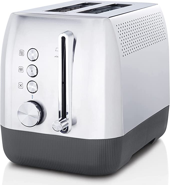 Breville Edge Deep Chassis 2-Slice Toaster | Toasts All the Way to the Top | Brushed Stainless Steel [VTT981]