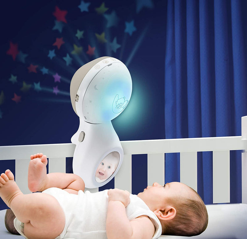 INFANTINO 3 in 1 Projector Musical Mobile - table and cot light and projector, with wake up mode, complete with 6 melodies and 4 nature sounds