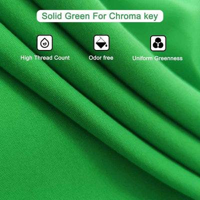 Heysliy Green Screen Background with Stand 1.5x2M/5x6.5Ft,1.5 x2M GreenScreen Photography Backdrop Kit for Gaming,Photo Studio,Stream,Chroma Key