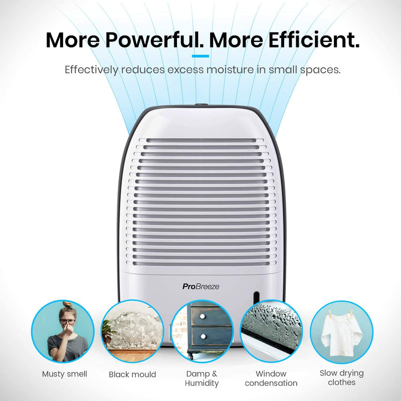 Pro Breeze 1500ml Premium Dehumidifier for Damp, Mould, Moisture in Home, Kitchen, Bedroom, Caravan, Office, Garage