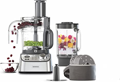 Kenwood MultiPro Express Weigh Food Processor, 8 Processing Tools, Variable Speed with Pulse Function, Integrated Digital Scales, 3L, FDM71.960SS