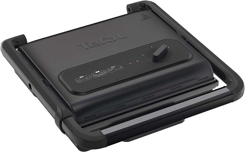 Tefal Inicio Adjust GC242840 Versatile, Health Grill, Black, 2000 W, 6-8 Portions