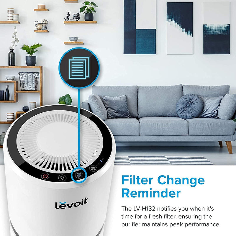 Levoit Air Purifier for Home, Quiet H13 HEPA Filter Removes 99.97% of Pollen